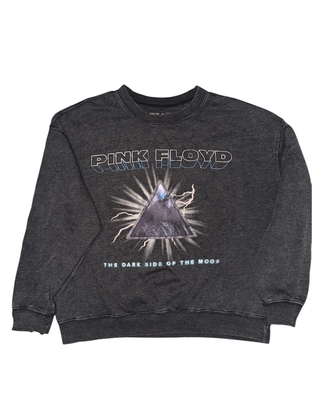 Pink Floyd Crewneck Sweatshirt with Prism Graphic - Charcoal